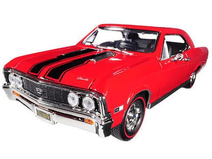 1967 Chevrolet Chevelle SS 396 Red with Black Stripes 1/18 Diecast Model Car