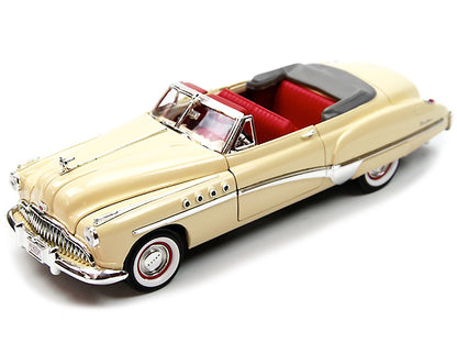 1949 Buick Roadmaster Cream with Red Interior 1/18 Diecast Model Car