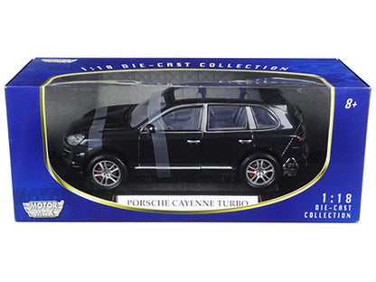 2008 Porsche Cayenne Turbo Metallic Black 1/18 Diecast Model Car