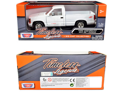 1992 Chevrolet 454 SS Pickup Truck White 1/24 Diecast Model Car