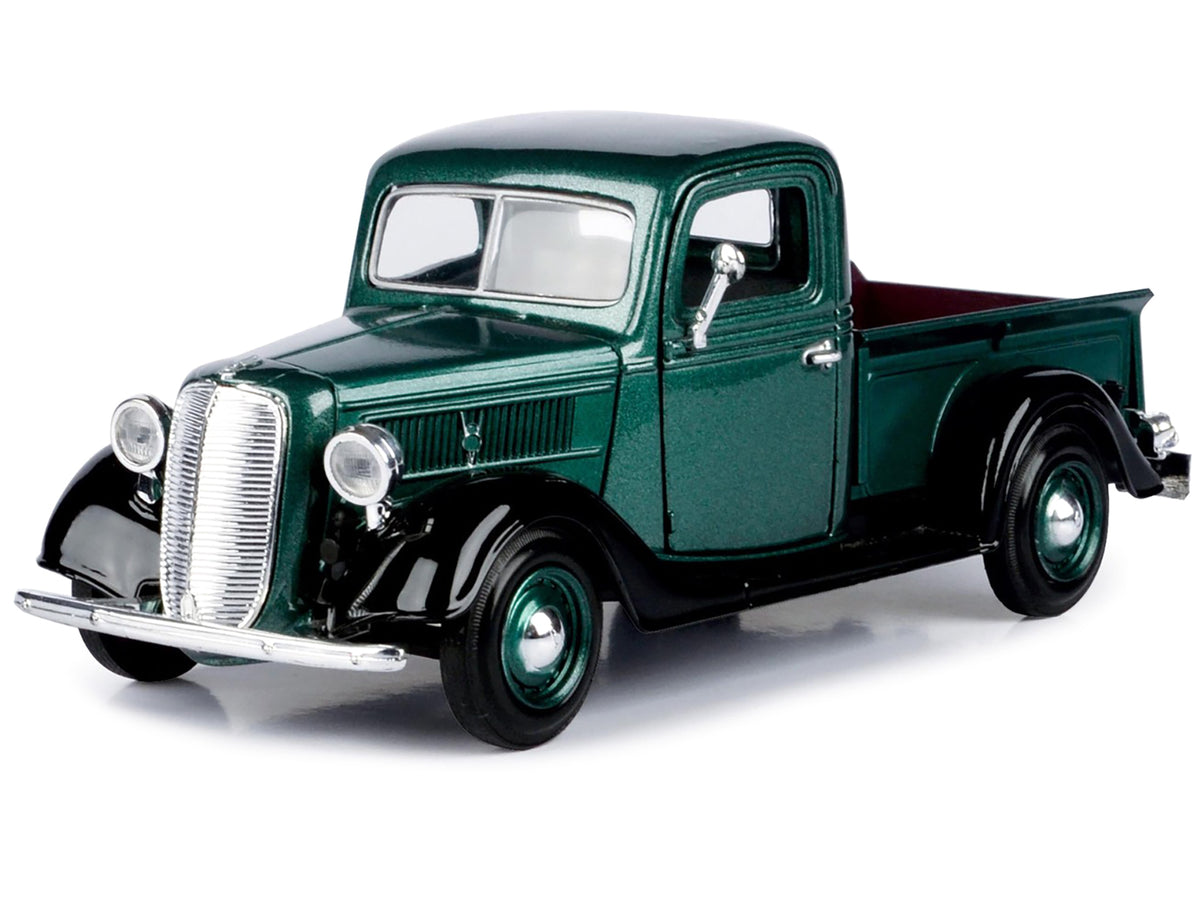 1937 Ford Pickup Truck Green and Black 1/24 Diecast Model Car