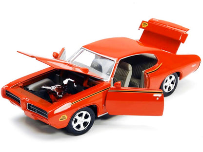 1969 Pontiac GTO Judge Orange with Stripes 1/24 Diecast Model Car