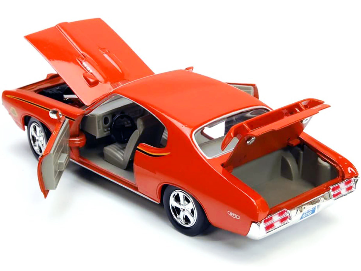 1969 Pontiac GTO Judge Orange with Stripes 1/24 Diecast Model Car