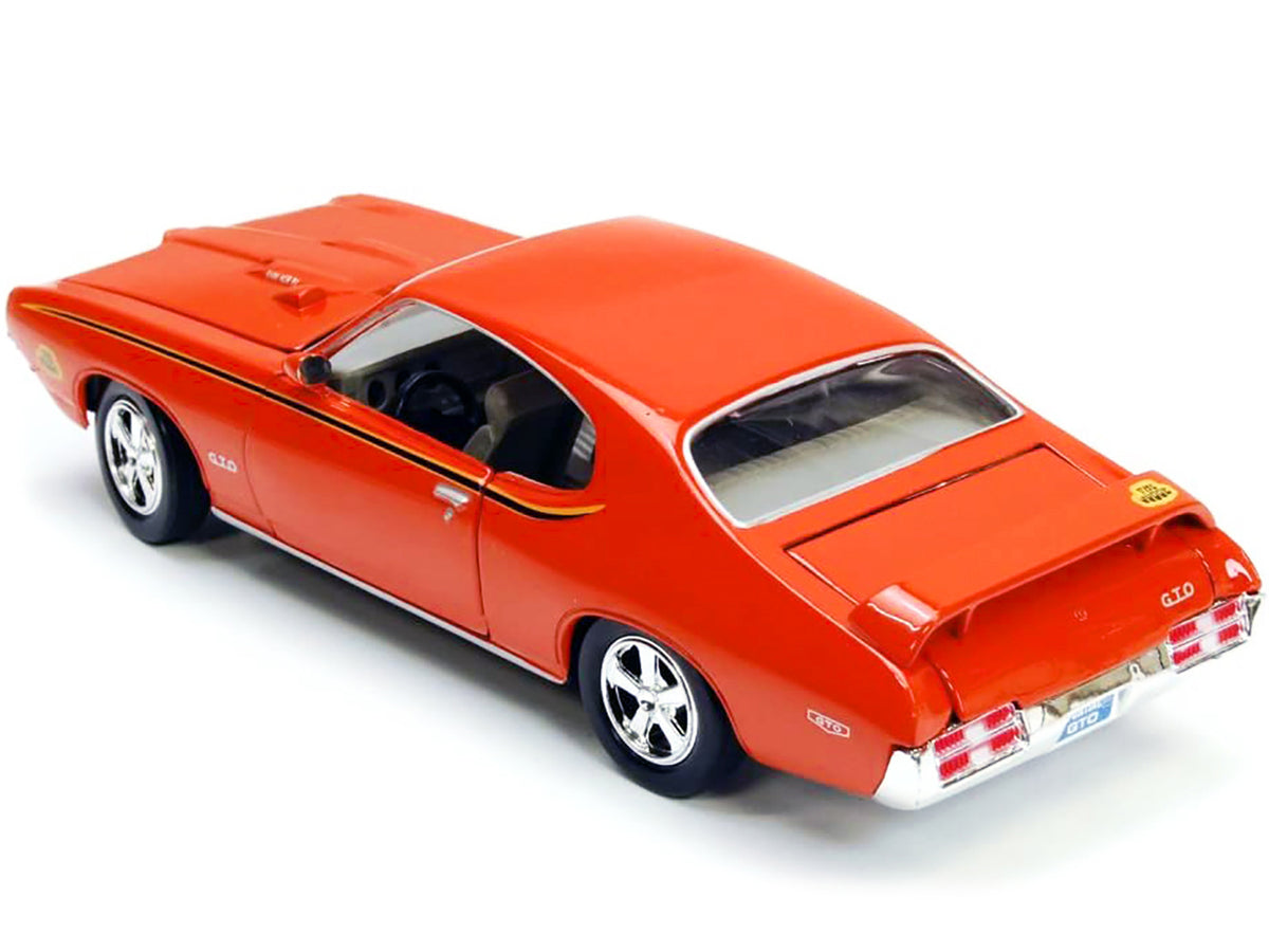 1969 Pontiac GTO Judge Orange with Stripes 1/24 Diecast Model Car