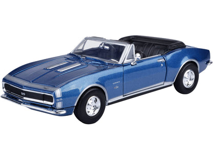 1967 Chevrolet Camaro SS Convertible Blue Metallic 1/24 Diecast Model Car