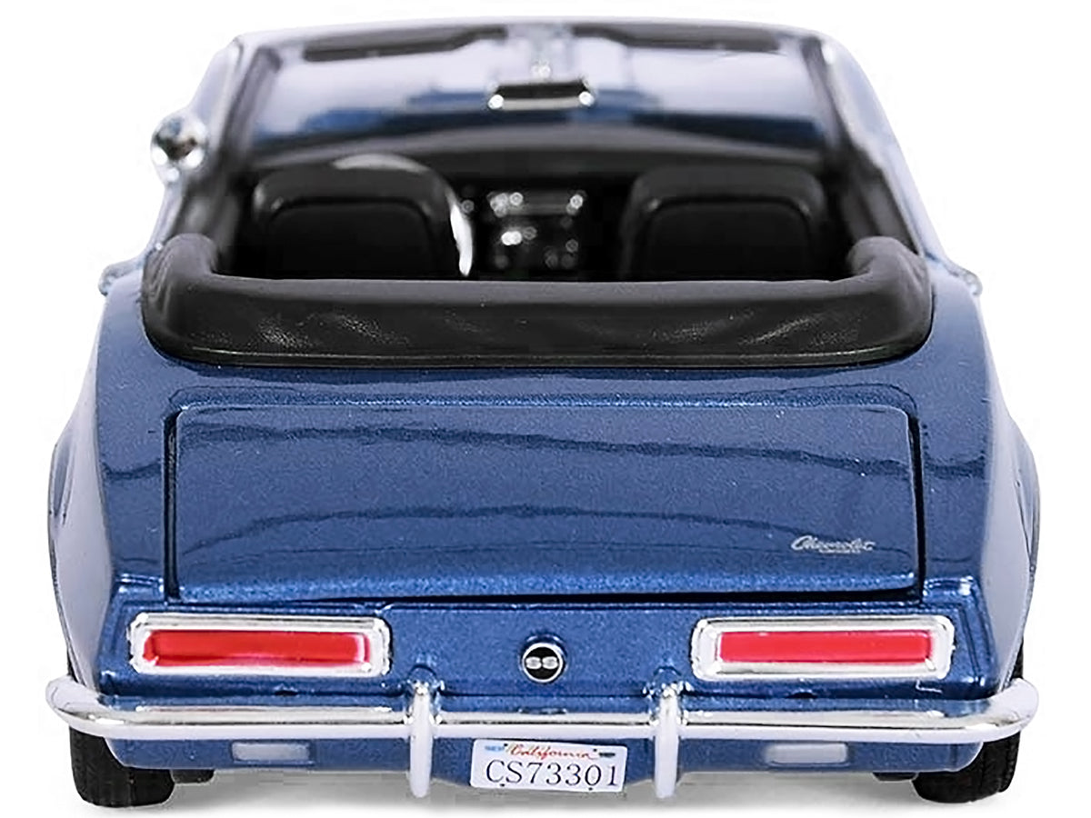1967 Chevrolet Camaro SS Convertible Blue Metallic 1/24 Diecast Model Car