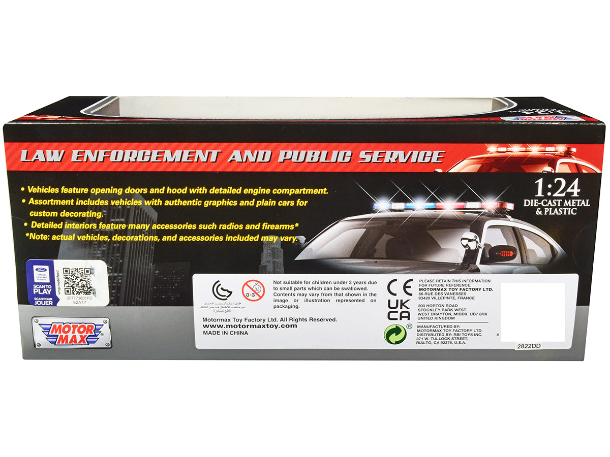 2010 Ford Crown Victoria Police Interceptor Unmarked White "Custom Builder's Kit" Series 1/24 Diecast Model Car