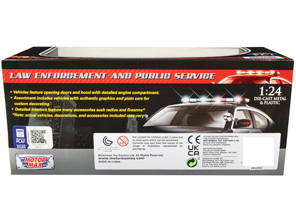 2010 Ford Crown Victoria Police Interceptor Unmarked White "Custom Builder's Kit" Series 1/24 Diecast Model Car