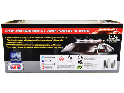 2022 Ford Police Interceptor Utility "California Highway Patrol" Black and White 1/24 Diecast Model Car