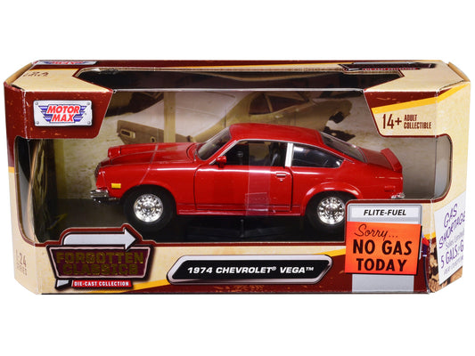 1974 Chevrolet Vega Red "Forgotten Classics" Series 1/24 Diecast Model Car