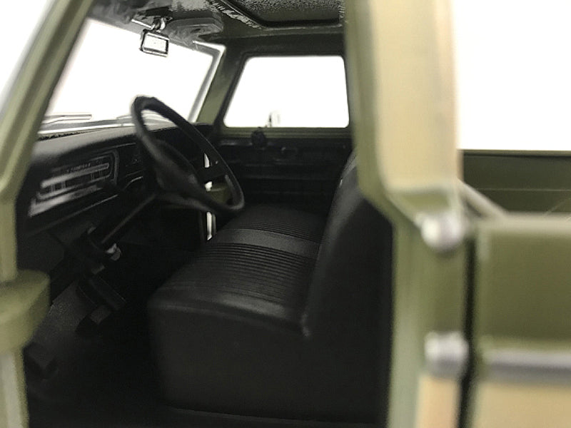 1969 Ford F-100 Pickup Truck Light Green and Cream 1/24 Diecast Model Car