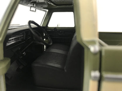 1969 Ford F-100 Pickup Truck Light Green and Cream 1/24 Diecast Model Car