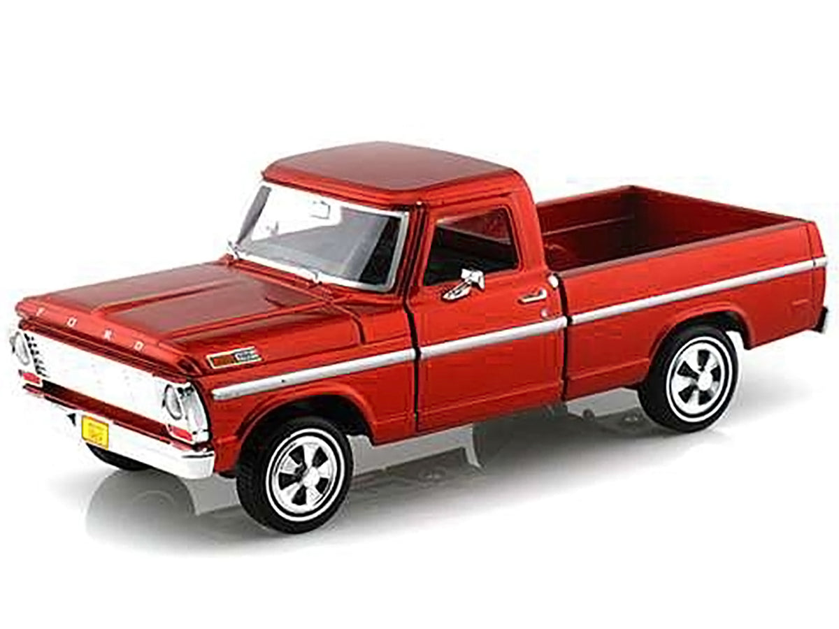 1969 Ford F-100 Pickup Truck Burgundy 1/24 Diecast Model Car