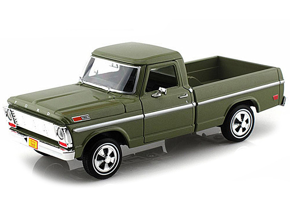 1969 Ford F-100 Pickup Truck Green 1/24 Diecast Model Car