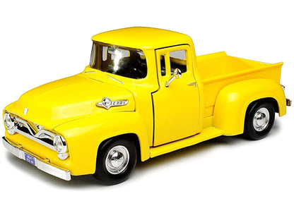 1955 Ford F-100 Pickup Truck Yellow 1/24 Diecast Model Car