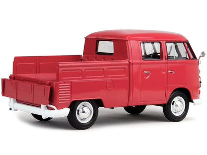 Volkswagen Type 2 (T1) Double Cab Pickup Truck Wax Red 1/24 Diecast Model Car