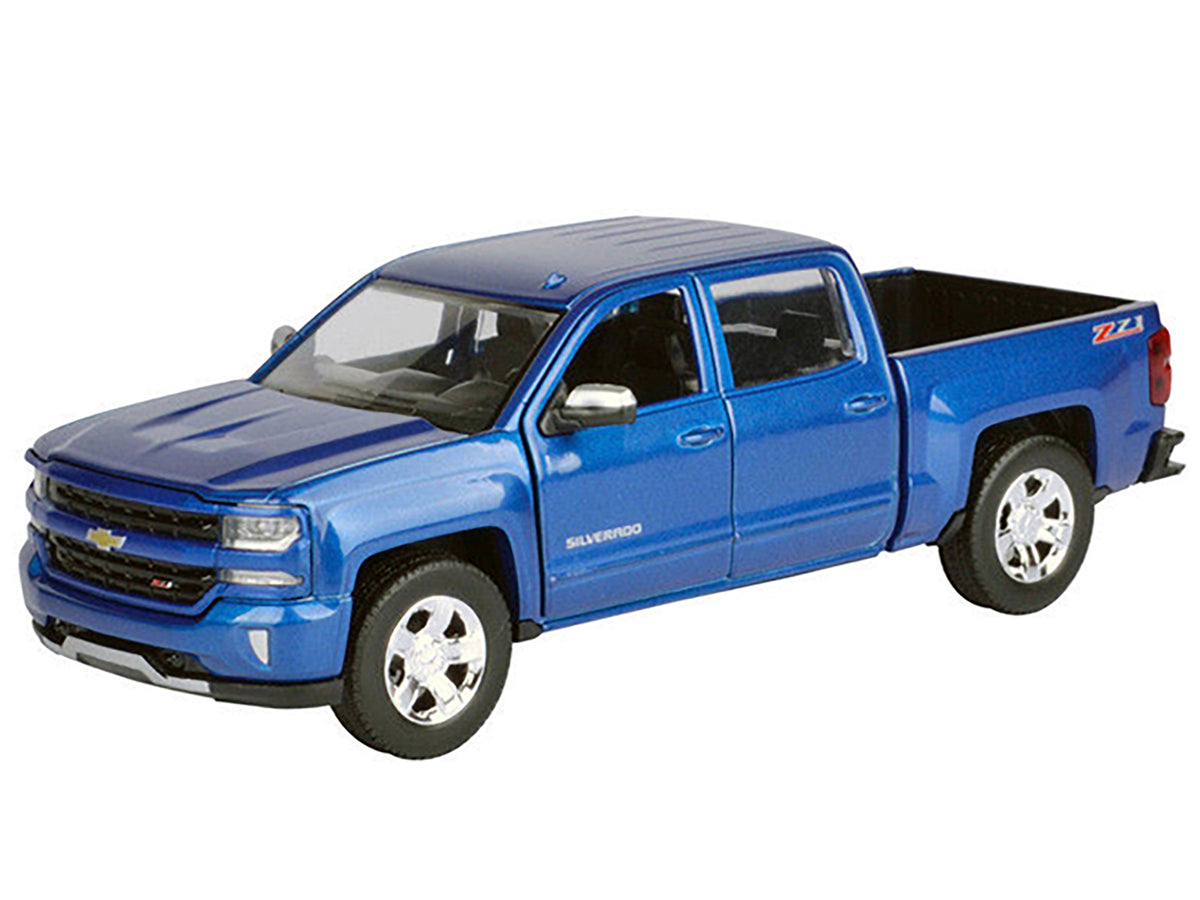 2017 Chevrolet Silverado 1500 LT Z71 Crew Cab Pickup Truck Blue 1/27 Diecast Model Car