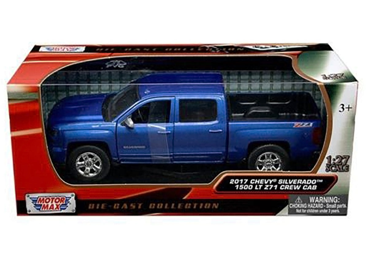 2017 Chevrolet Silverado 1500 LT Z71 Crew Cab Pickup Truck Blue 1/27 Diecast Model Car
