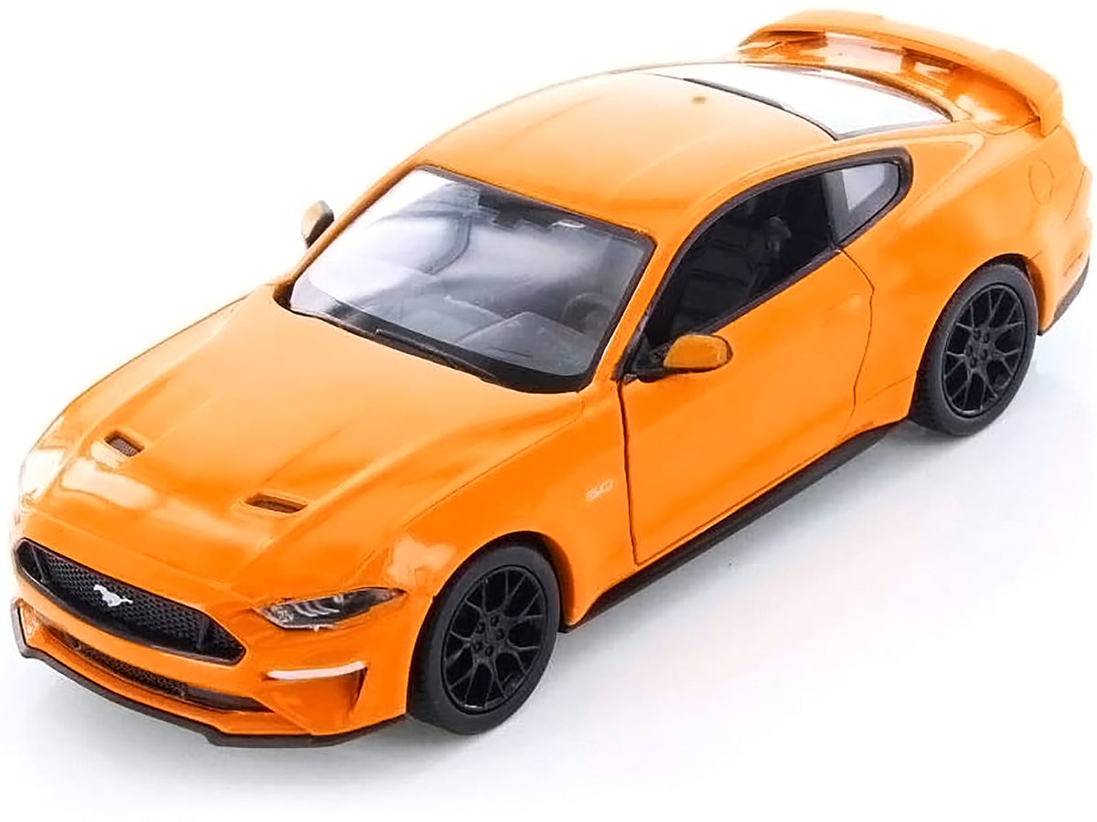 2018 Ford Mustang GT 5.0 Orange with Black Wheels 1/24 Diecast Model Car
