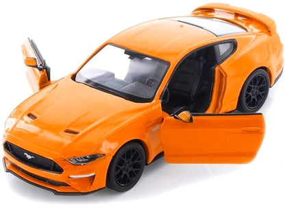 2018 Ford Mustang GT 5.0 Orange with Black Wheels 1/24 Diecast Model Car