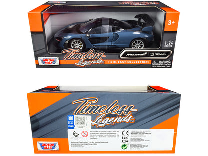 McLaren Senna Gray Metallic and Black "Timeless Legends" 1/24 Diecast Model Car