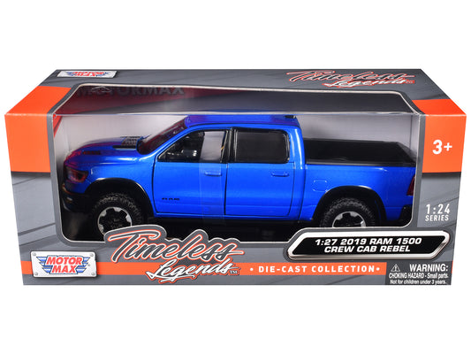 2019 RAM Rebel 1500 Crew Cab Pickup Truck Blue Metallic "American Classics" Series 1/24-1/27 Diecast Model Car