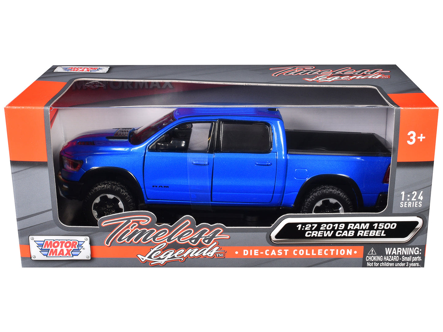 2019 RAM Rebel 1500 Crew Cab Pickup Truck Blue Metallic "American Classics" Series 1/24-1/27 Diecast Model Car