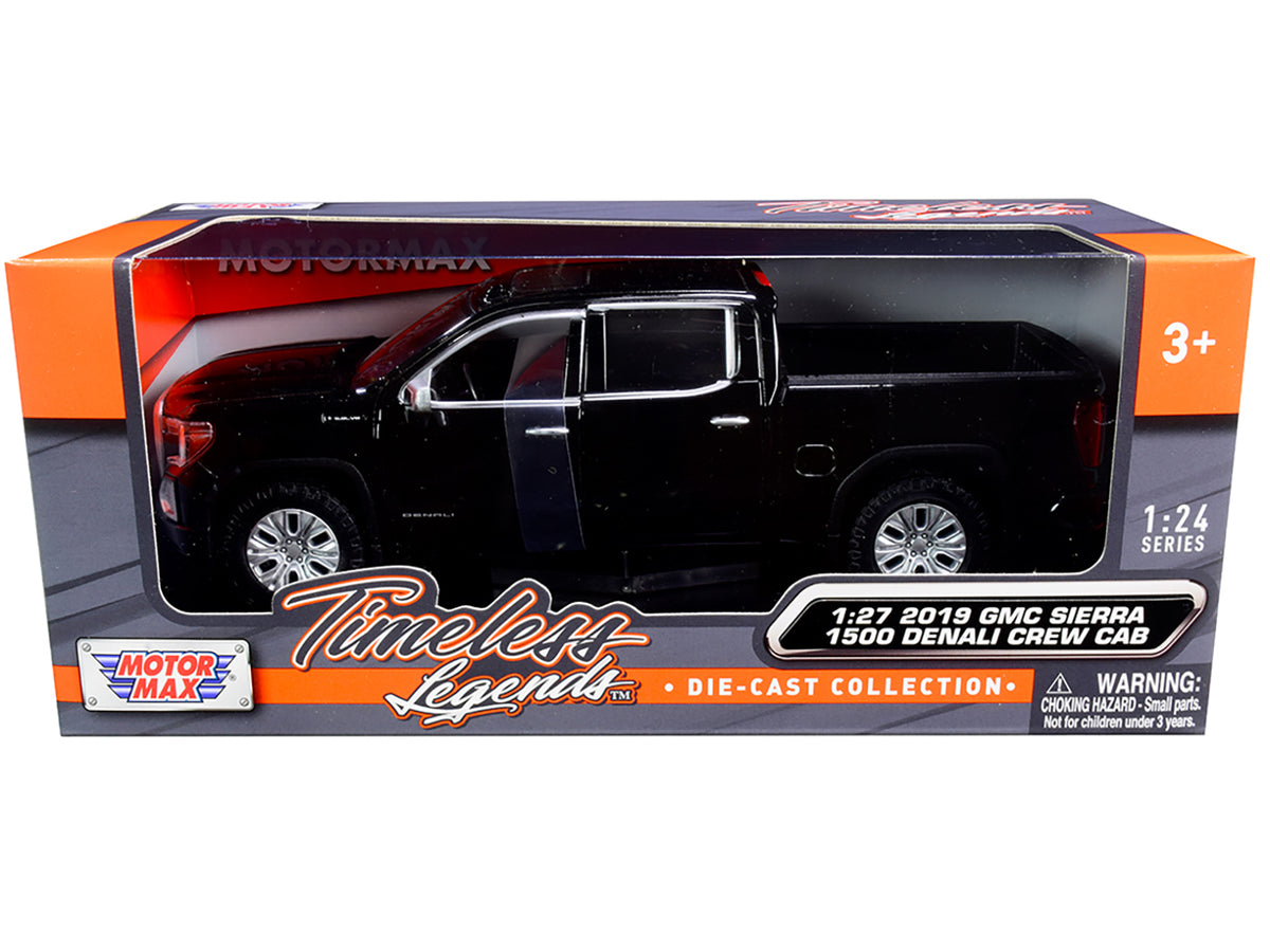 2019 GMC Sierra 1500 Denali Crew Cab Pickup Truck Black 1/24-1/27 Diecast Model Car