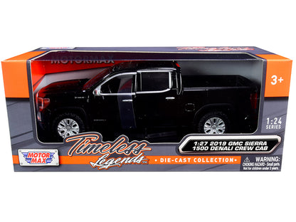 2019 GMC Sierra 1500 Denali Crew Cab Pickup Truck Black 1/24-1/27 Diecast Model Car