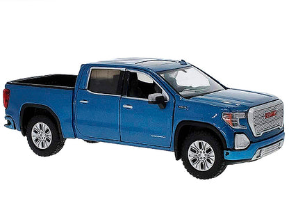 2019 GMC Sierra 1500 Denali Crew Cab Pickup Truck Blue Metallic 1/24-1/27 Diecast Model Car