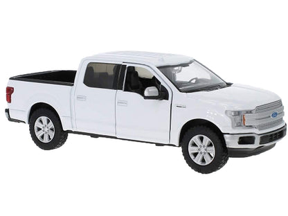 2019 Ford F-150 Lariat Crew Cab Pickup Truck White 1/24-1/27 Diecast Model Car