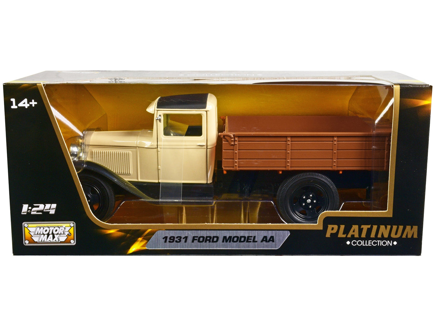 1931 Ford Model AA Pickup Truck Cream and Black "Platinum Collection" Series 1/24 Diecast Model Car