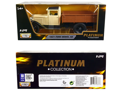 1931 Ford Model AA Pickup Truck Cream and Black "Platinum Collection" Series 1/24 Diecast Model Car