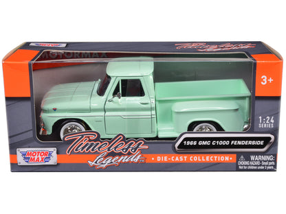 1966 GMC C1000 Fenderside Pickup Truck Light Green "Timeless Legends" Series 1/24 Diecast Model Car
