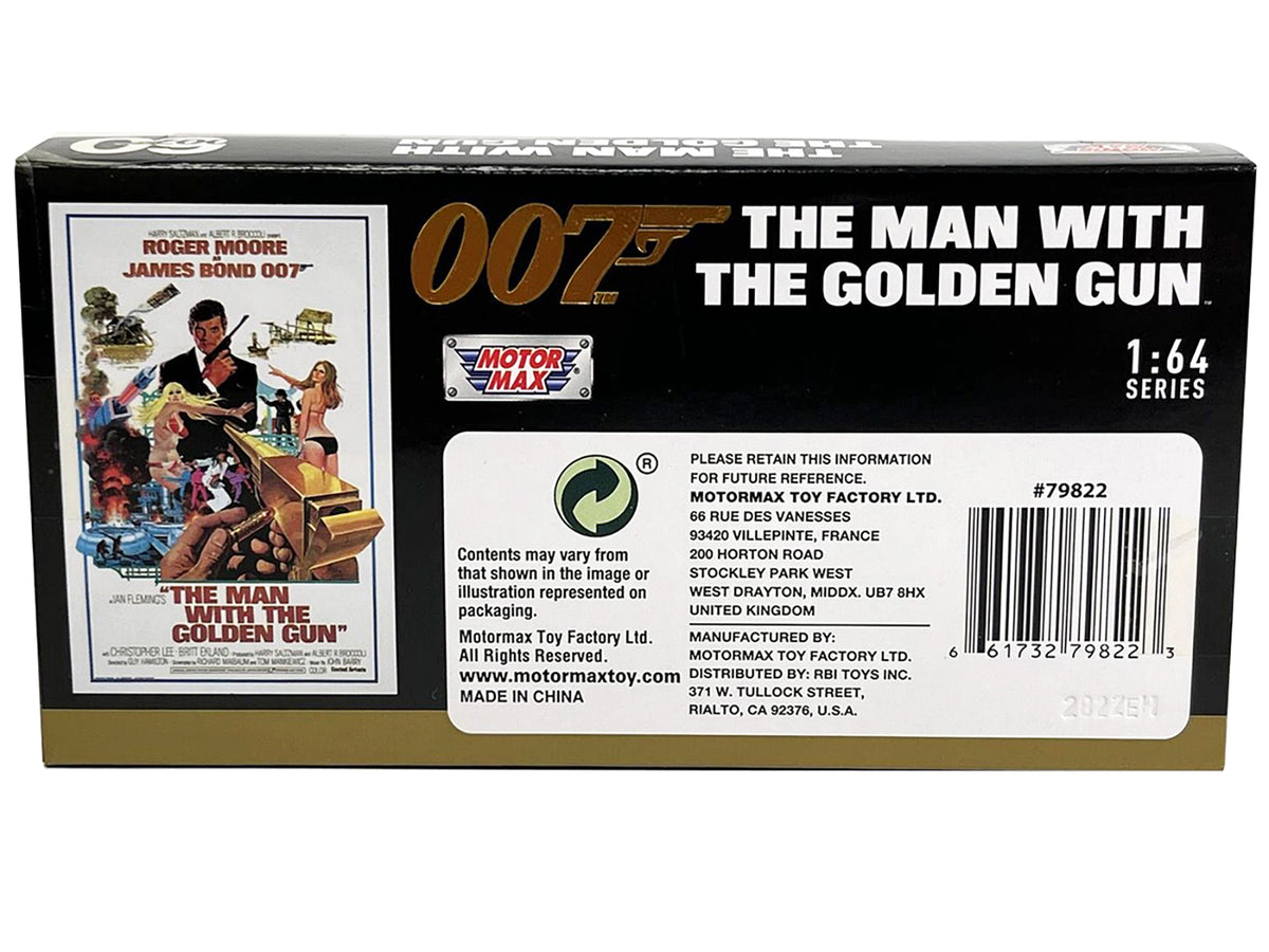 1974 AMC Hornet Red with White Stripes James Bond 007 "The Man with the Golden Gun" (1974) Movie with Display 1/64 Diecast Model Car