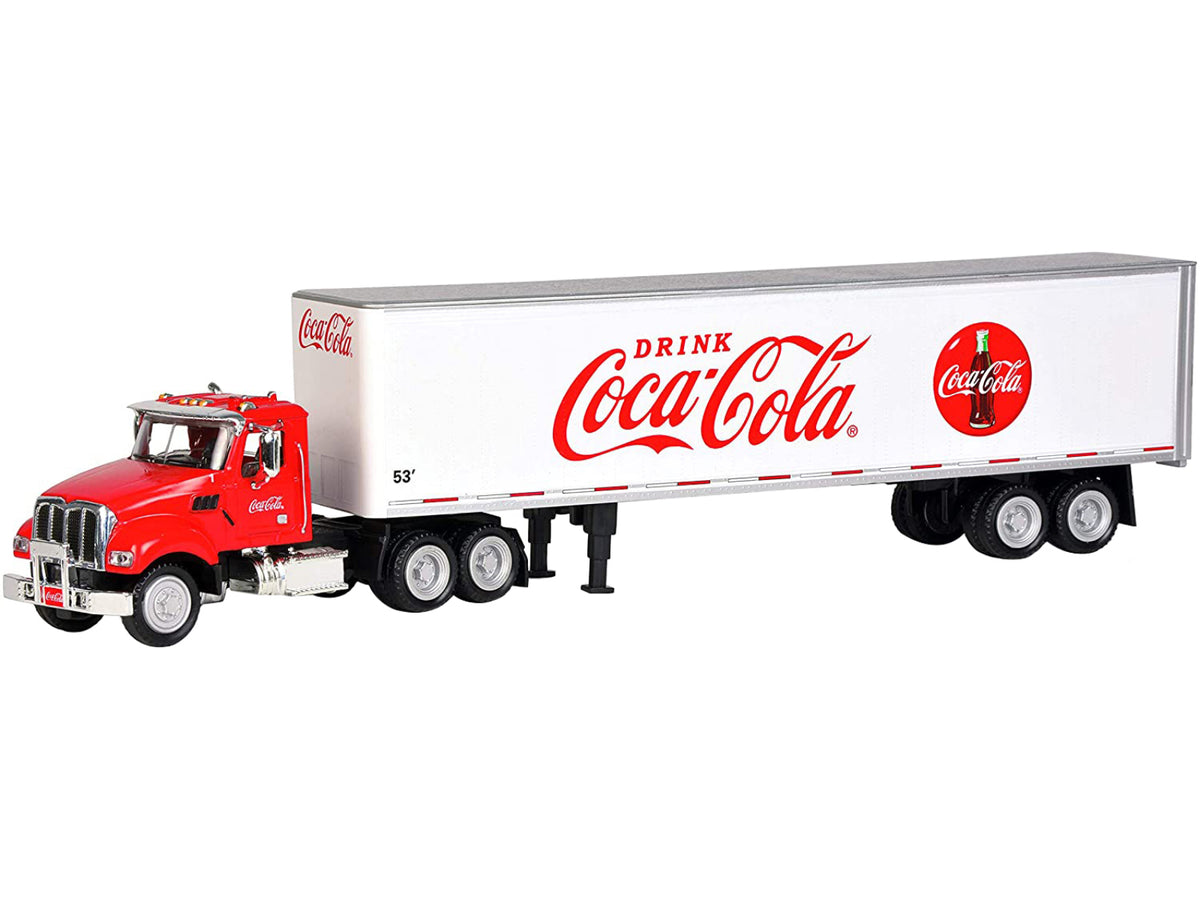 Truck Tractor with 53' Trailer "Drink Coca-Cola" Red and White 1/50 Diecast Model