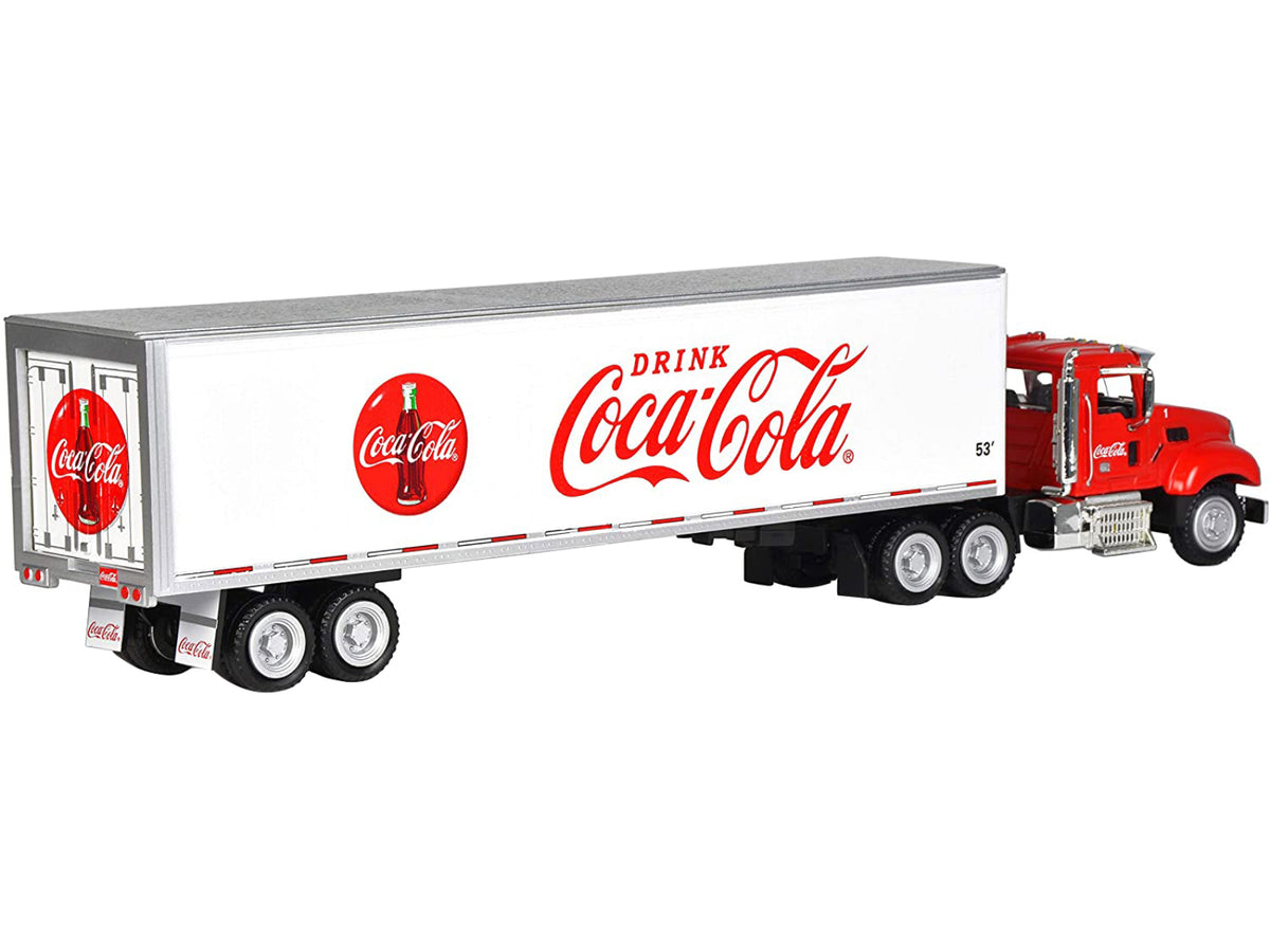 Truck Tractor with 53' Trailer "Drink Coca-Cola" Red and White 1/50 Diecast Model