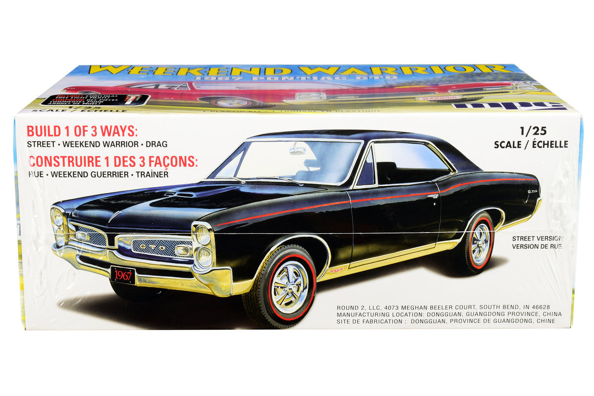 Skill 3 Model Kit 1967 Pontiac GTO "Weekend Warrior" 3 in 1 Kit 1/25 Scale Model