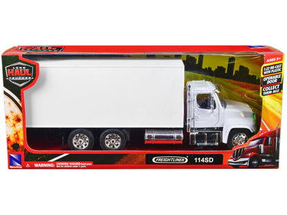 Freightliner 114SD Box Truck White "Long Haul Trucker" Series 1/32 Diecast Model
