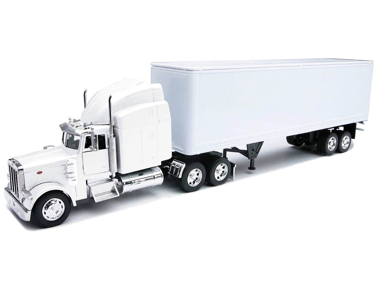 Peterbilt 379 Truck with Dry Goods Trailer White "Long Haul Trucker" Series 1/32 Diecast Model