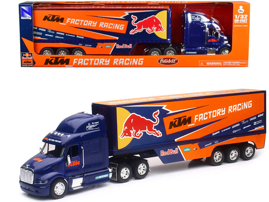 Peterbilt 387 Truck Dark Blue "Red Bull - KTM Factory Racing" 1/32 Diecast Model