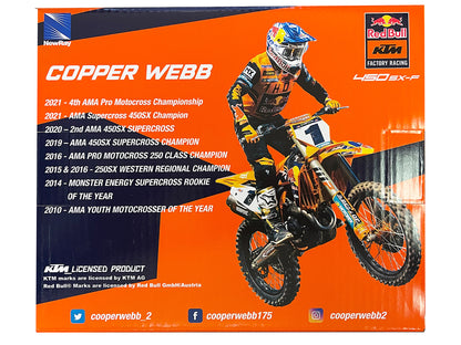 KTM 450 SX-F Motorcycle #2 Cooper Webb "Red Bull KTM Factory Racing" 1/12 Diecast Model