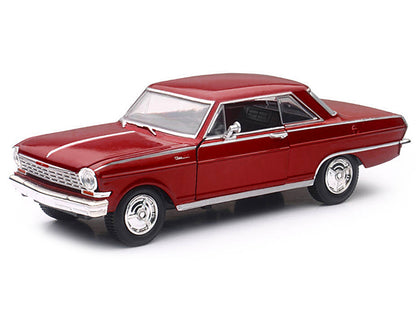 1964 Chevrolet Nova SS Burgundy "Muscle Car Collection" 1/25 Diecast Model Car