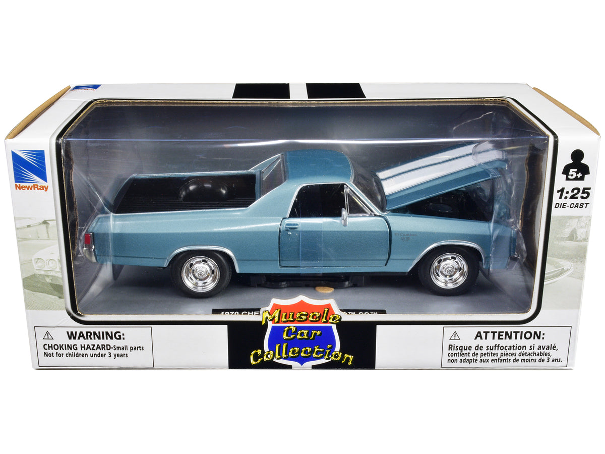 1970 Chevrolet El Camino SS Blue 1/25 Diecast Model Car