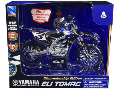 Yamaha YZ450F Championship Edition Motorcycle #3 Eli Tomac "Yamaha Factory Racing" 1/12 Diecast Model