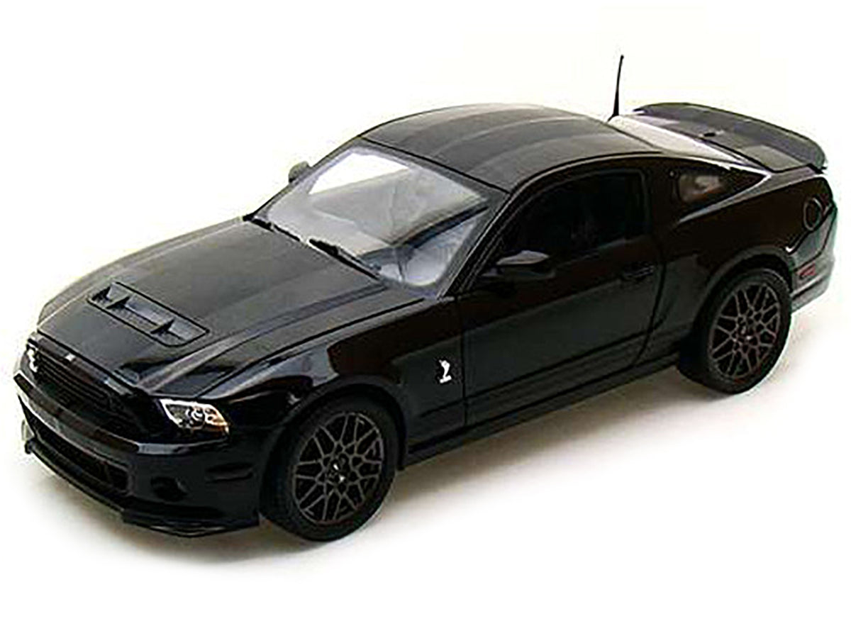 2013 Ford Shelby Mustang Cobra GT500 SVT Black with Black Stripes 1/18 Diecast Car Model