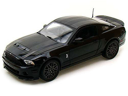 2013 Ford Shelby Mustang Cobra GT500 SVT Black with Black Stripes 1/18 Diecast Car Model