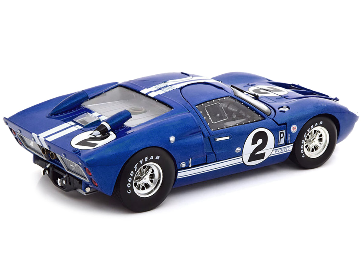 1966 Ford GT40 GT 40 Mark II #2 Blue 12 Hours of Sebring 1/18 Diecast Car Model