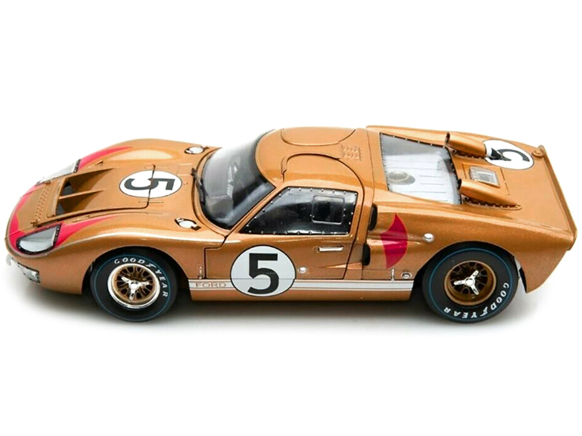 1966 Ford GT-40 MK II RHD (Right hand Drive) #5 Gold 24H of Le Mans 1/18 Diecast Model Car