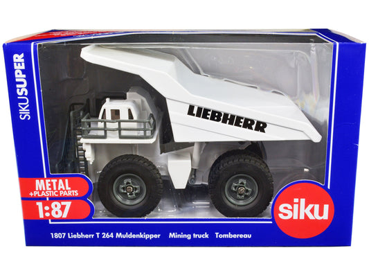 Liebherr T 264 Mining Truck White 1/87 (HO) Diecast Model
